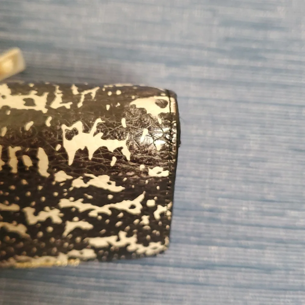 COACH Black and White Animal Print Wallet